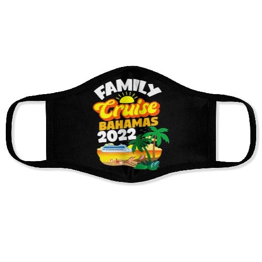 Family Cruise Bahamas Men Women Boys Girls Sailing Face Masks