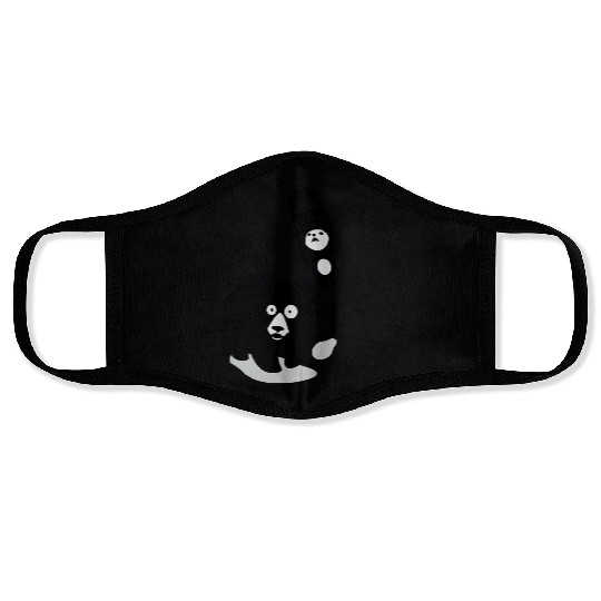 Panda vs Grizzly in wrestling ring. Kung fu Face Masks