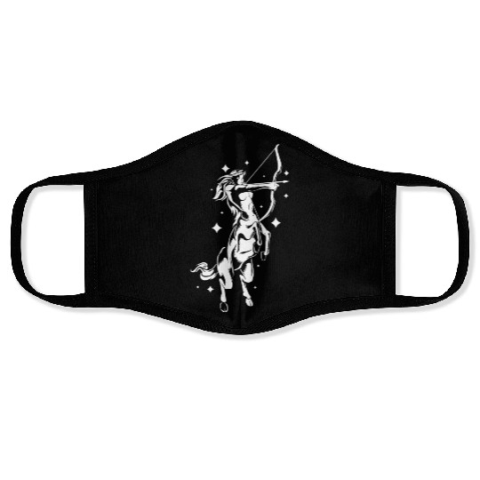 Centaur Girl Sagittarius Mom Daughter Face Masks