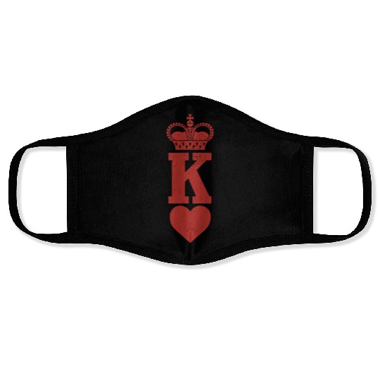King of Hearts Crown Poker Cards Funny Gambling Face Masks