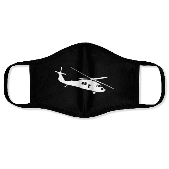 UH-60 Black Hawk Helicopter Silhouette Face Masks
