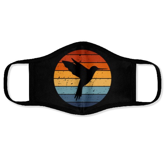Retro Hummingbird Face Masks For Hummingbird Lover