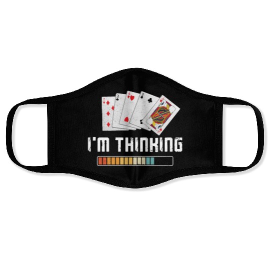 Poker Cards Vintage I'M Thinking Face Masks
