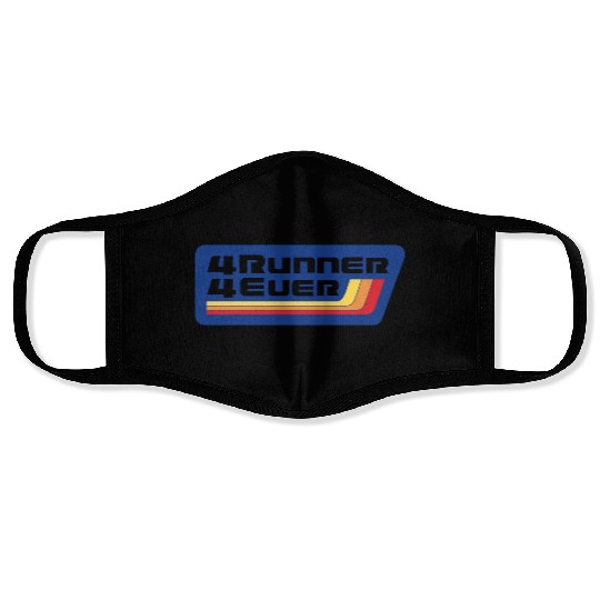 4 Runner 4 Ever Blue Yellow Orange Red Face Masks