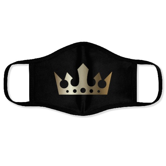 VIP golden crown king gold vector image monarch Face Masks