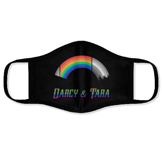 Heartstopper Rainbow Darcy and Tara LBGTQIA+ Face Masks