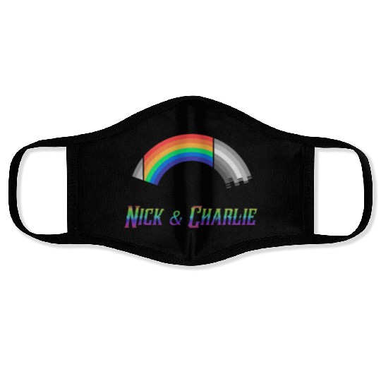 Heartstopper Rainbow LBGTQIA+ Nick and Charlie Face Masks