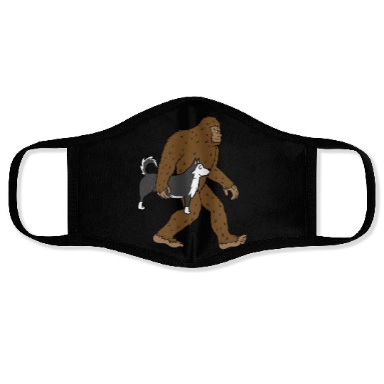 Bigfoot Sasquatch Carrying Husky Face Masks