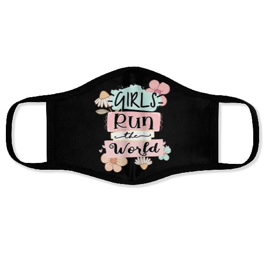 Girls Run the World sublimation Face Masks