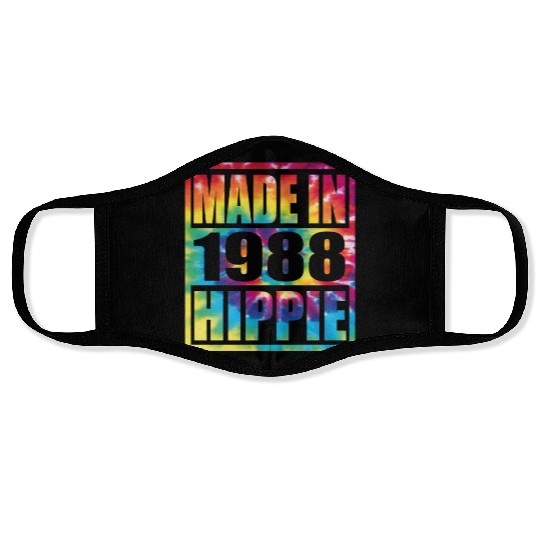 Hippie Birthday 1988 Face Masks