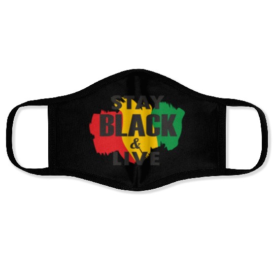 Juneteenth Day 1865, Stay Black And Live Face Masks
