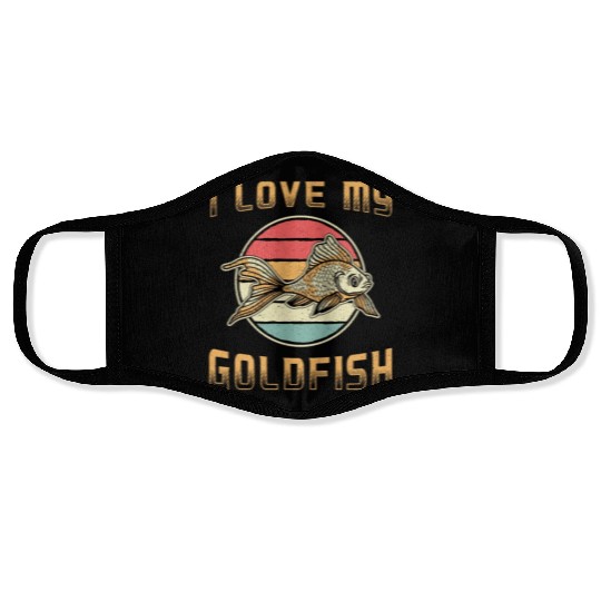 Goldfish I Love My Goldfish Aquarium Animal Fish Face Masks