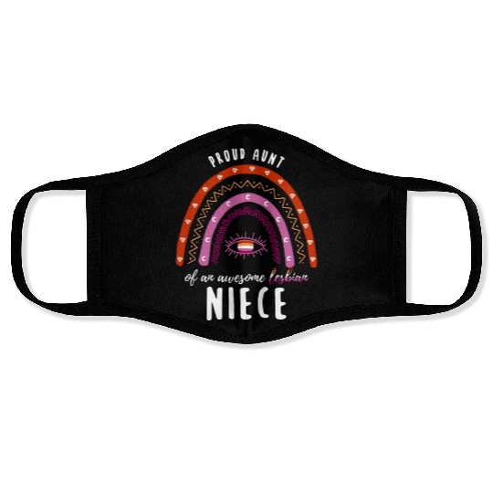 Rainbow Aunt Lesbian Niece Face Masks