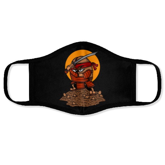 Coffee Lover Coffee Bean Samurai Coffee Face Masks