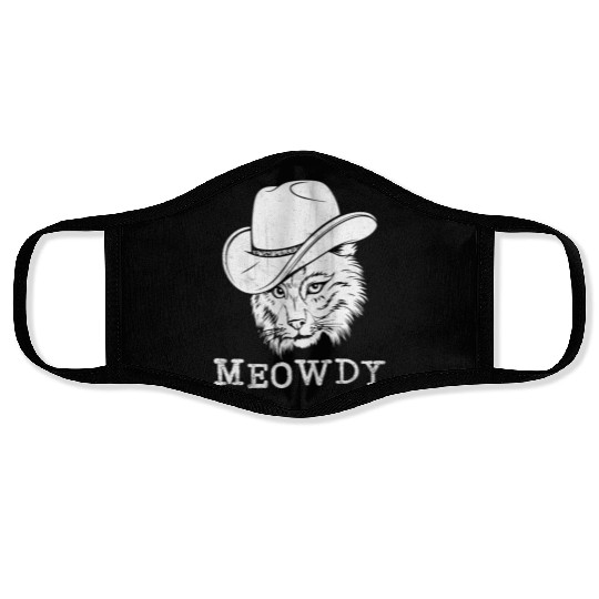 Meowdy Western Country Music Cowboy Cowgirl Face Masks