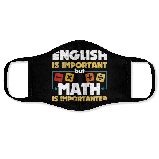 Funny Math Art Student Funny Mathematics Lovers Face Masks