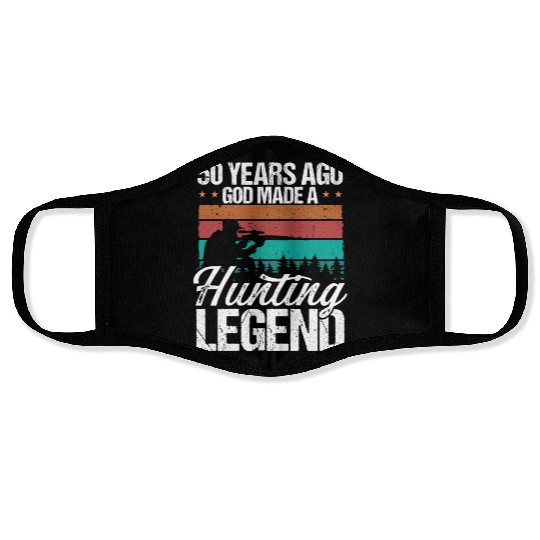 50 Year Old Hunting Funny 50th Birthday for Hunter Face Masks