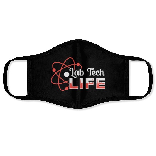 Lab Tech Life Laboratory Science Technician Gift Face Masks