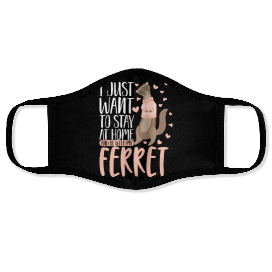 Animal Pet Lovers Day Of The Ferret Lifestyle Gift Face Masks