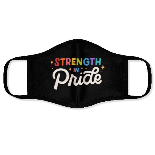 Strength in Pride month Design Face Masks