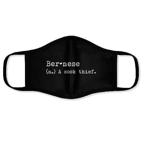 A Sock Thief Bernese Mountain Dog Face Masks