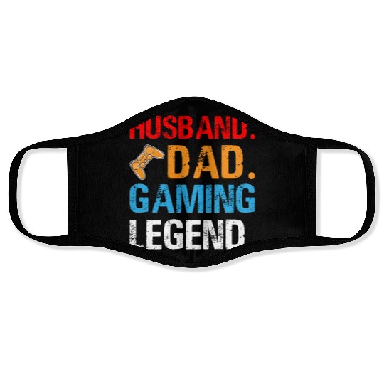 Husband Dad Gaming Legend Gift for Daddy Face Masks
