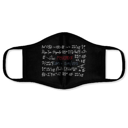 Funny Math Teacher Gift Math science blackboard Face Masks