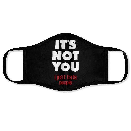 I hate people (dark) Face Masks