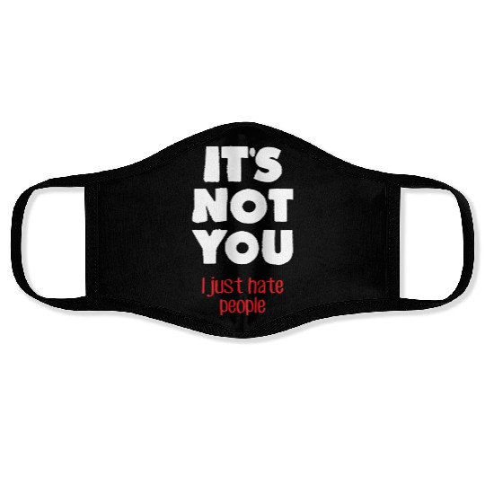 I hate people (dark) Face Masks