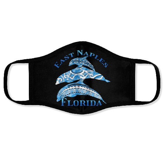 East Naples Florida Vacation Tribal Dolphins Face Masks