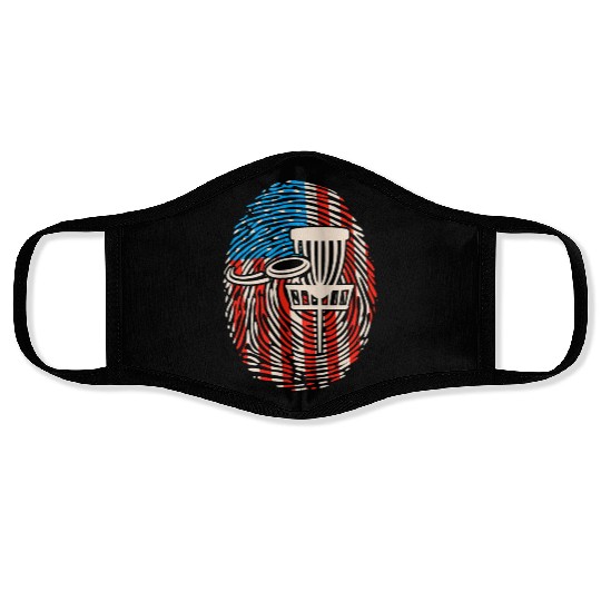 Disc Golf Basket US American Flag DNA Frisbee Golf Face Masks