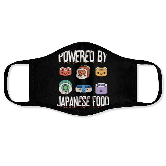 Powered By Japanese Food Sushi Lover Japan Face Masks