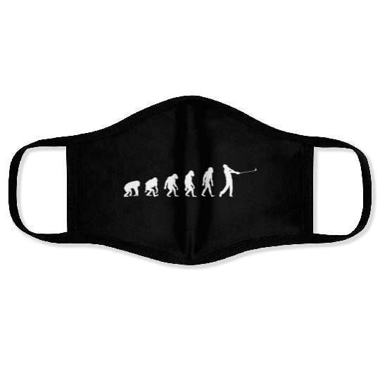 Evolution Golf Funny Golfer Humor Golfing Golf Face Masks