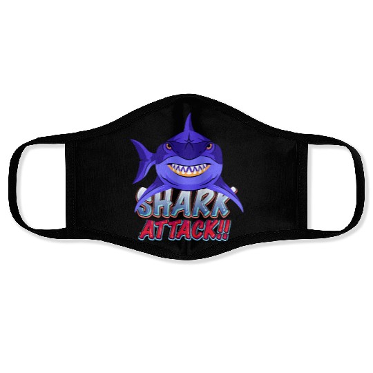 Shark Attack Face Masks
