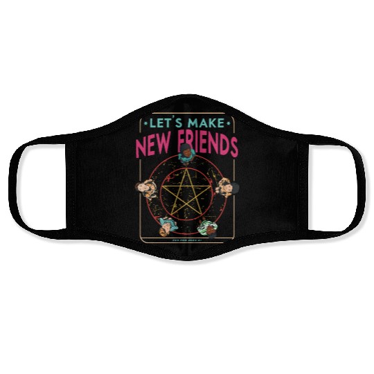 Let's Make New Friends, Retro Occult Wiccan Face Masks