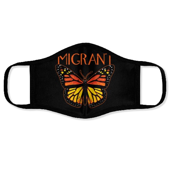 Monarch Butterfly Migration Funny Butterfly Lover Face Masks
