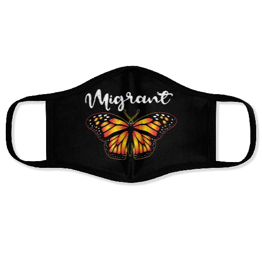 Migrant Monarch Butterfly Lover Cute Butterflies Face Masks