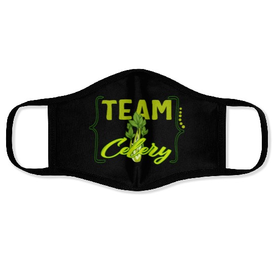 Celery Vegetable Face Masks, Team Celery Face Masks,