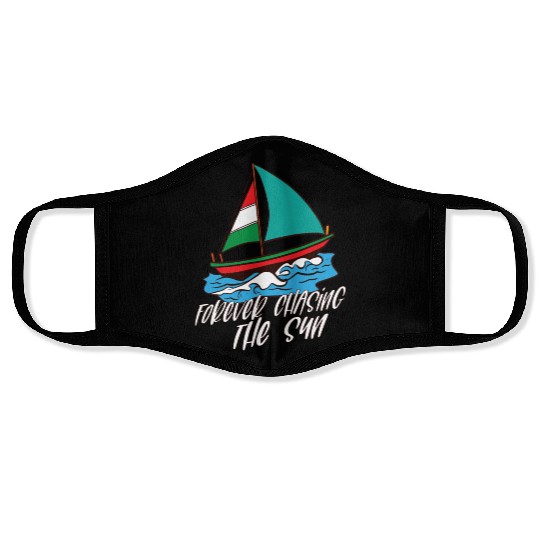 Sailing Sailboat Boating Retirement Plan Yacht Face Masks