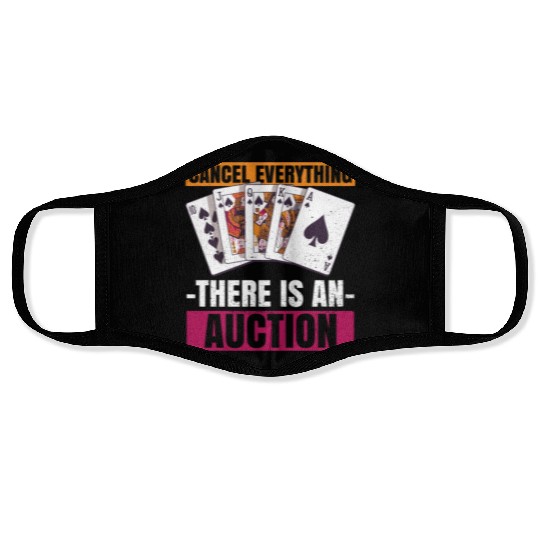 Card Game Bridge Quote for a Bridge Nerd Face Masks