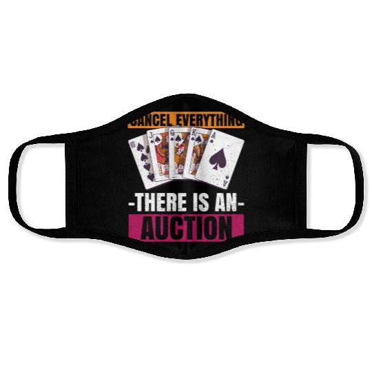 Card Game Bridge Quote for a Bridge Nerd Face Masks