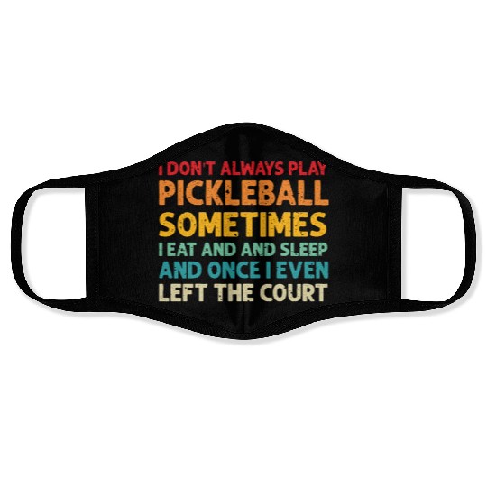 Pickleball Lovers Funny Pickleball Face Masks