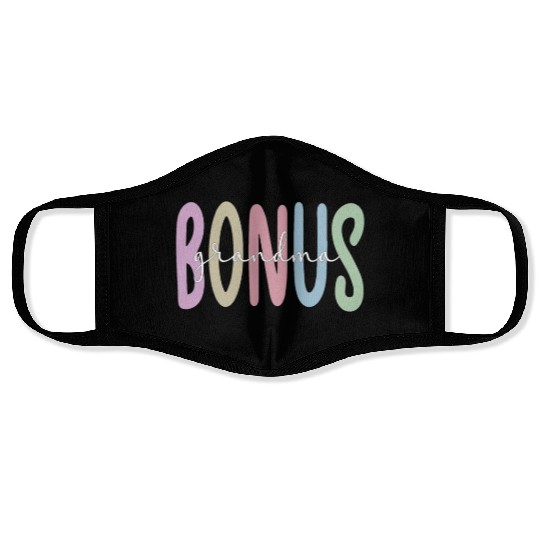 Bonus Grandma Step Grandmother Appreciation Gifts Face Masks