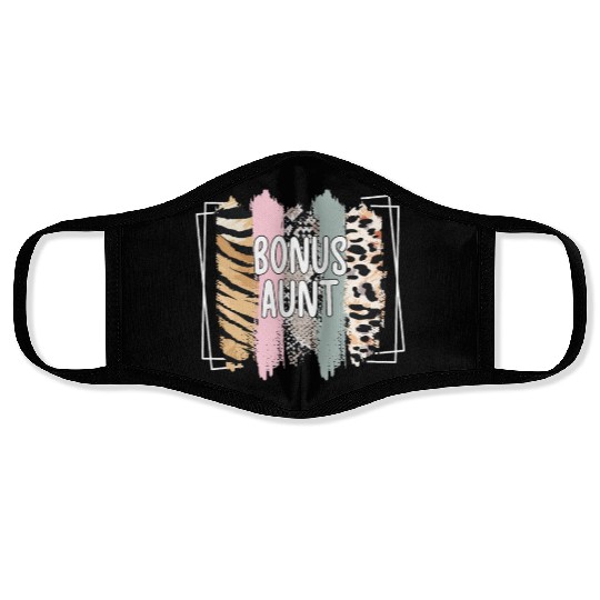 Bonus Aunt Step Auntie Bonus Auntie Appreciation Face Masks