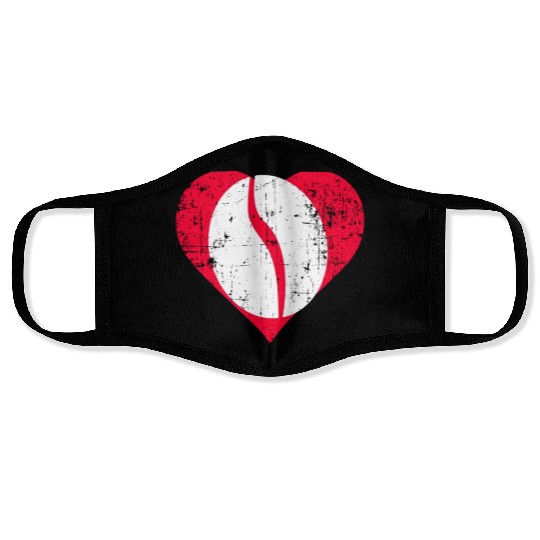 Navy Bean Heart Face Masks