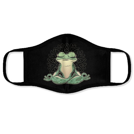 Frog Making Yoga Face Masks