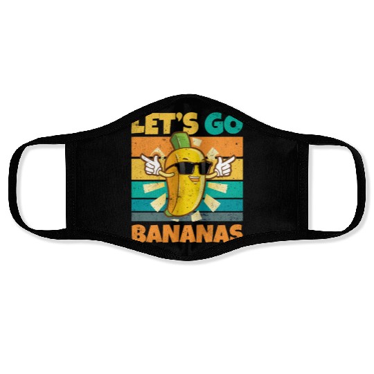Vintage Let's Bananas Funny Banana Face Masks