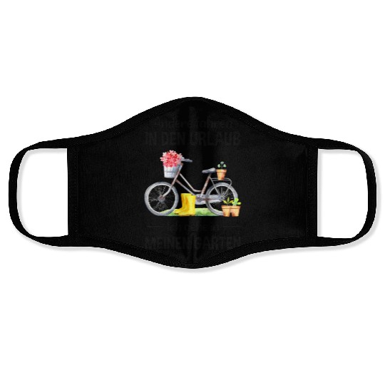 Garden Vacation Funny Quote Gardener Gift Idea Face Masks