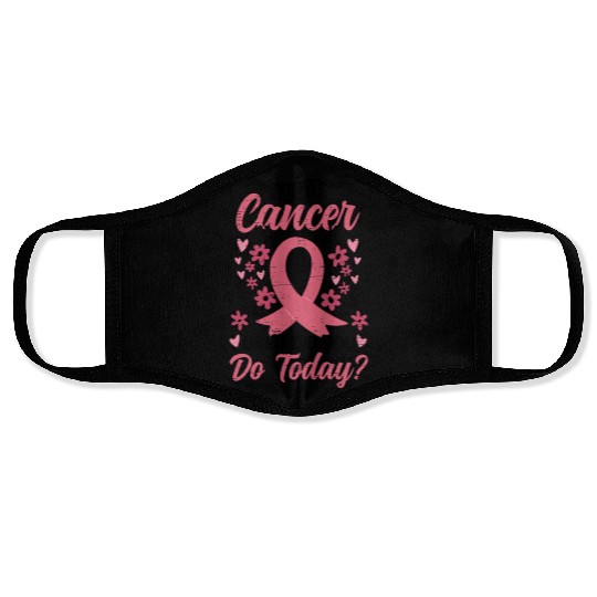 I Beat Cancer Pink Ribbon - Breast Cancer Face Masks
