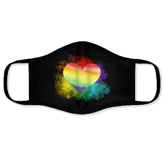 Love Pride, lgbt community Face Masks